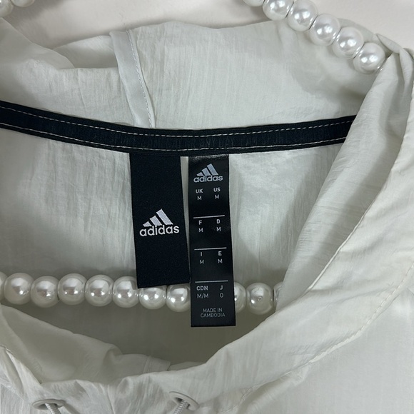 Adidas Originals Water Repellent Nylon Hoodie Pullover Medium - Picture 4 of 10